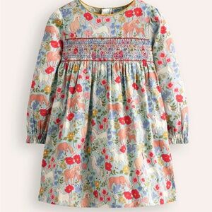Boden Floral Smocked Dress
